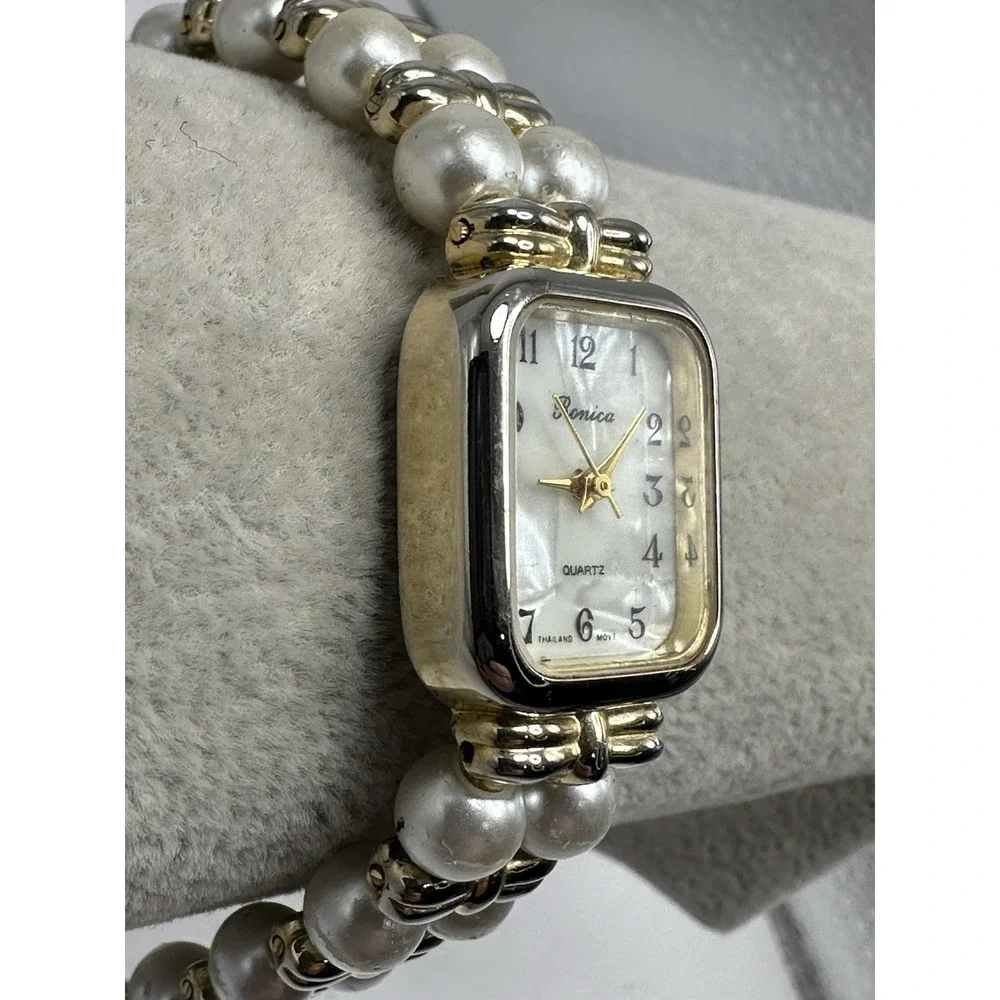 Ronica Faux Pearl Ladies MOP Watch New Battery 20MM‎ 7.25